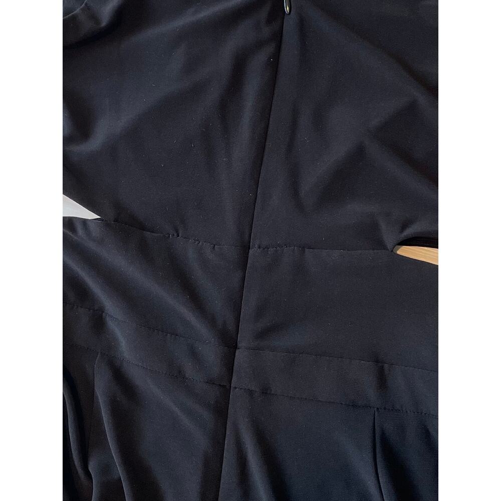 Laundry by Shelli Segal Black Jumpsuit Side Cutouts Sz 2 Deep V-Neck Wide Legs - Picture 11 of 11